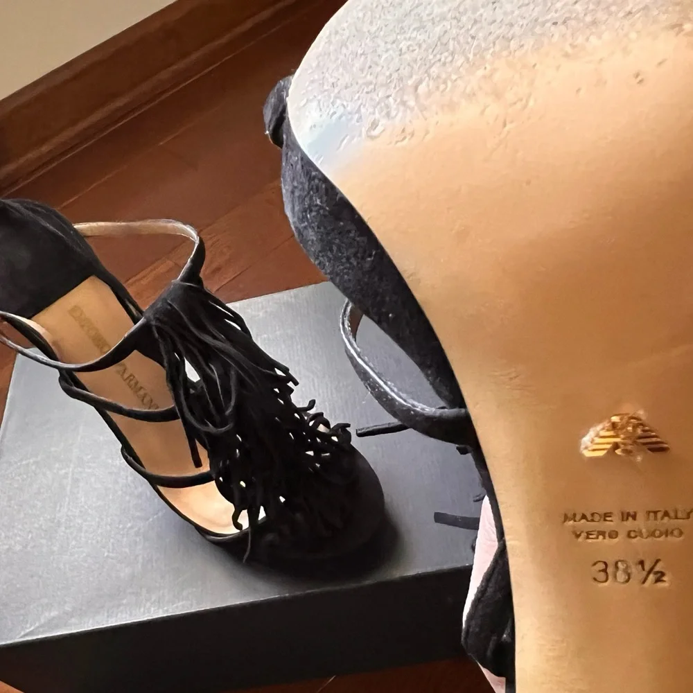 EMPORIO ARMANI   Velvet sandal, original - Picture 5 of 5